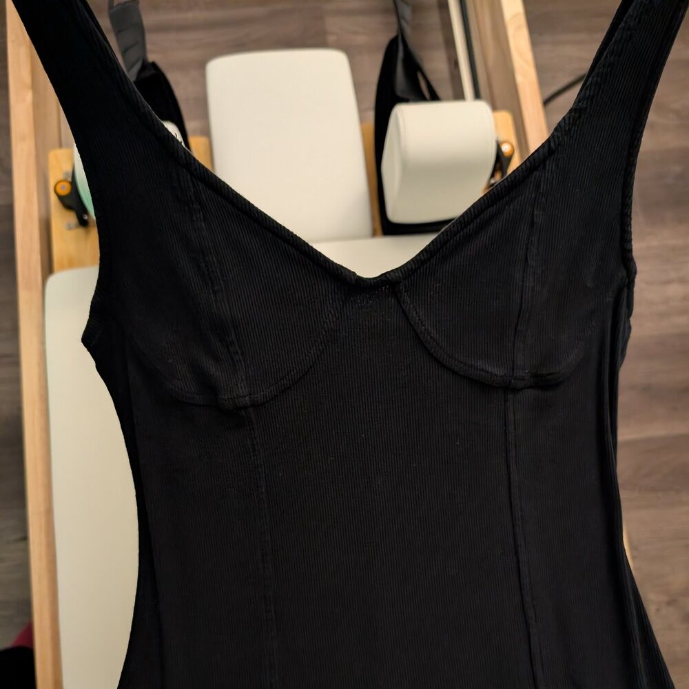 Aerie Classic Ribbed Black Dress - Picture 5 of 6